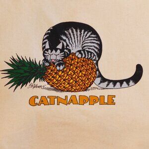 crazy shirts Catnapple by B. Kliban Canvas Tote Bag | Hawaii | EUC